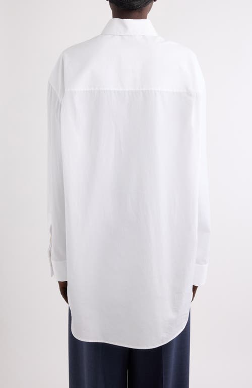 Givenchy Crystal & Imitation Pearl Embellished Button-up Shirt In White
