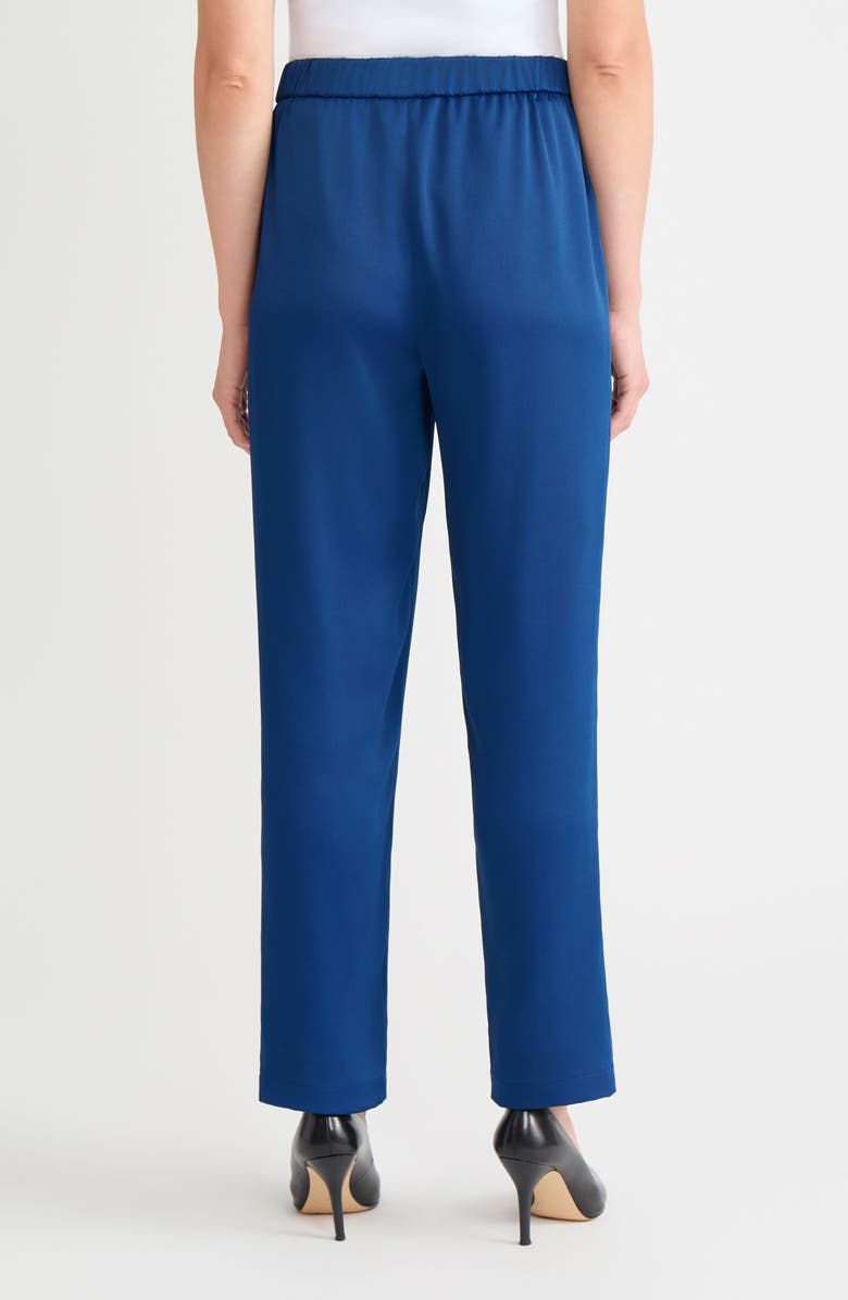 Misook Nora Crêpe de Chine Straight Leg Pants, Alternate, color, Lazuli Blue