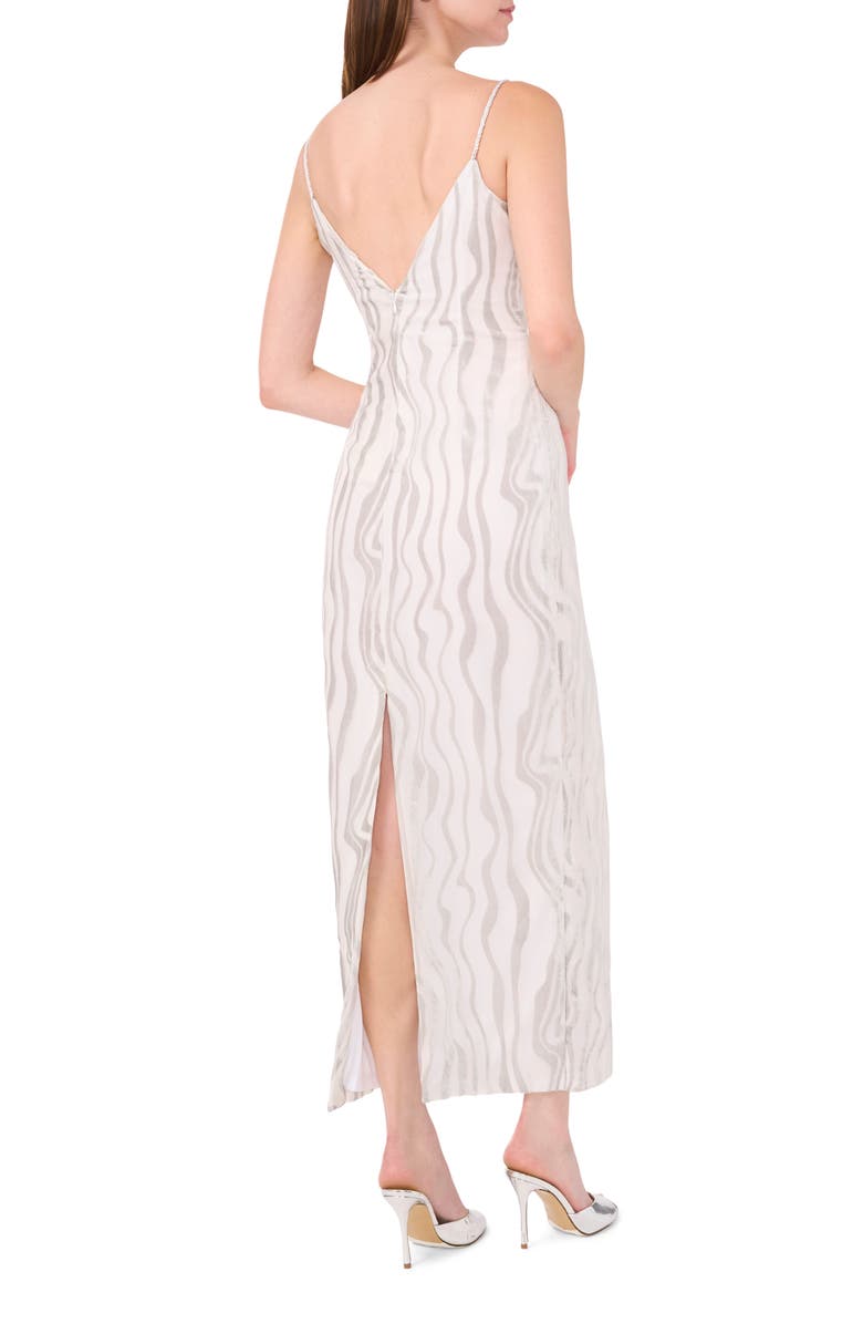 Parker The Lindsey Metallic Stripe Empire Waist Dress, Alternate, color, 