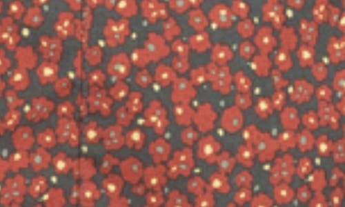 Quiksilver Floral Print Short Sleeve Button-up Shirt In Brown