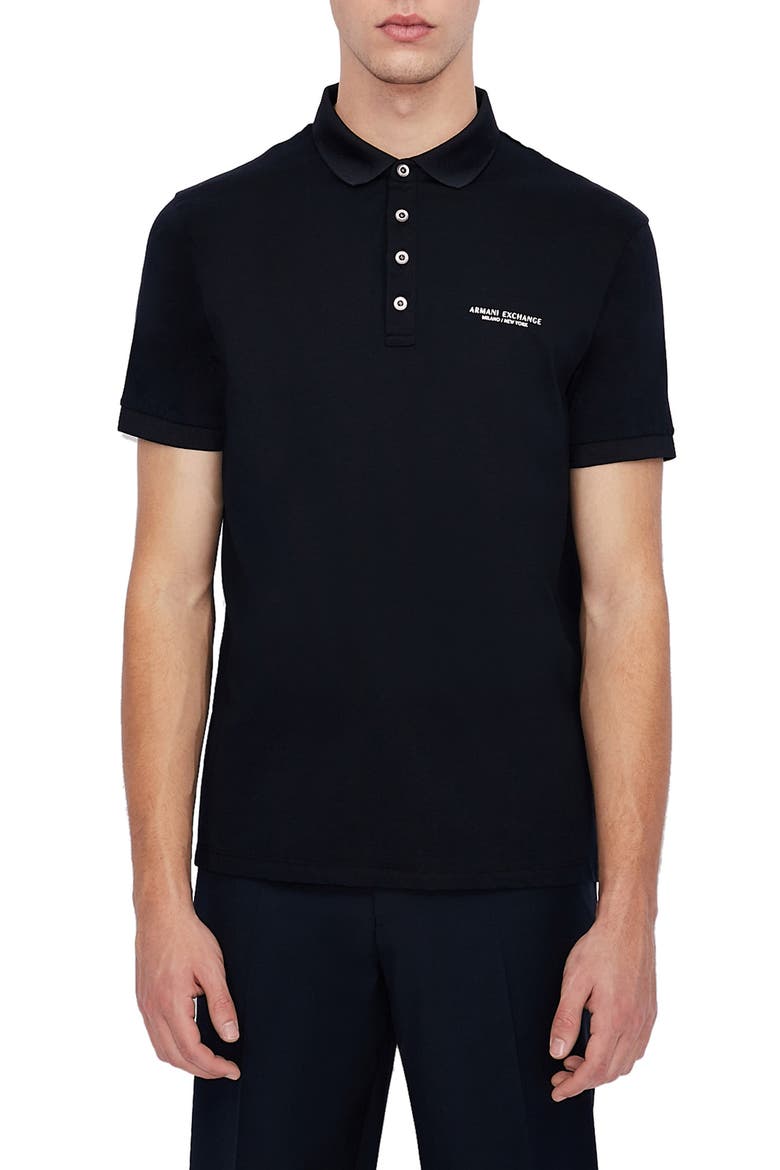 Milano/New York Logo Polo, Main, color, NAVY