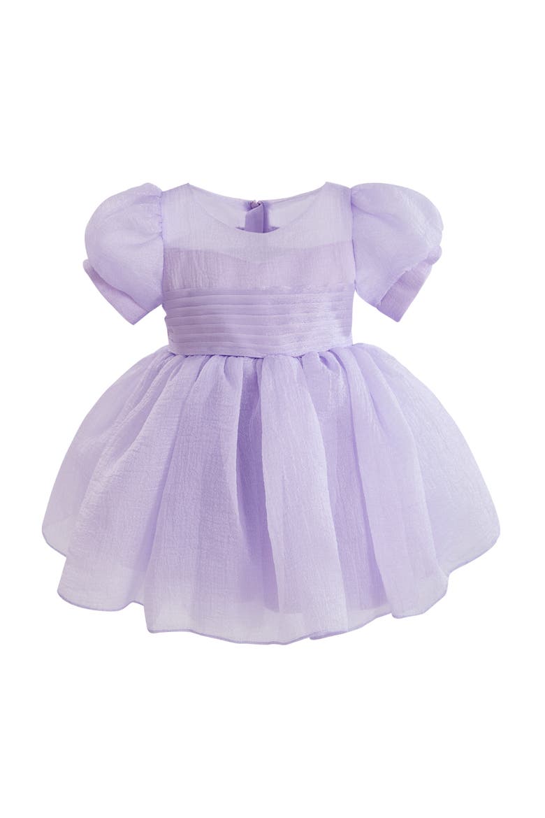 Puff-Sleeve Party Dress, Main, color, Purple