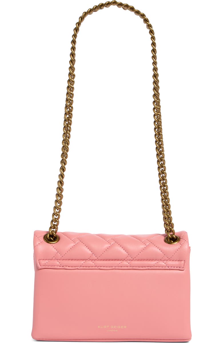 Kurt Geiger London Mini Kensington Quilted Leather Shoulder Bag, Alternate, color, Pink