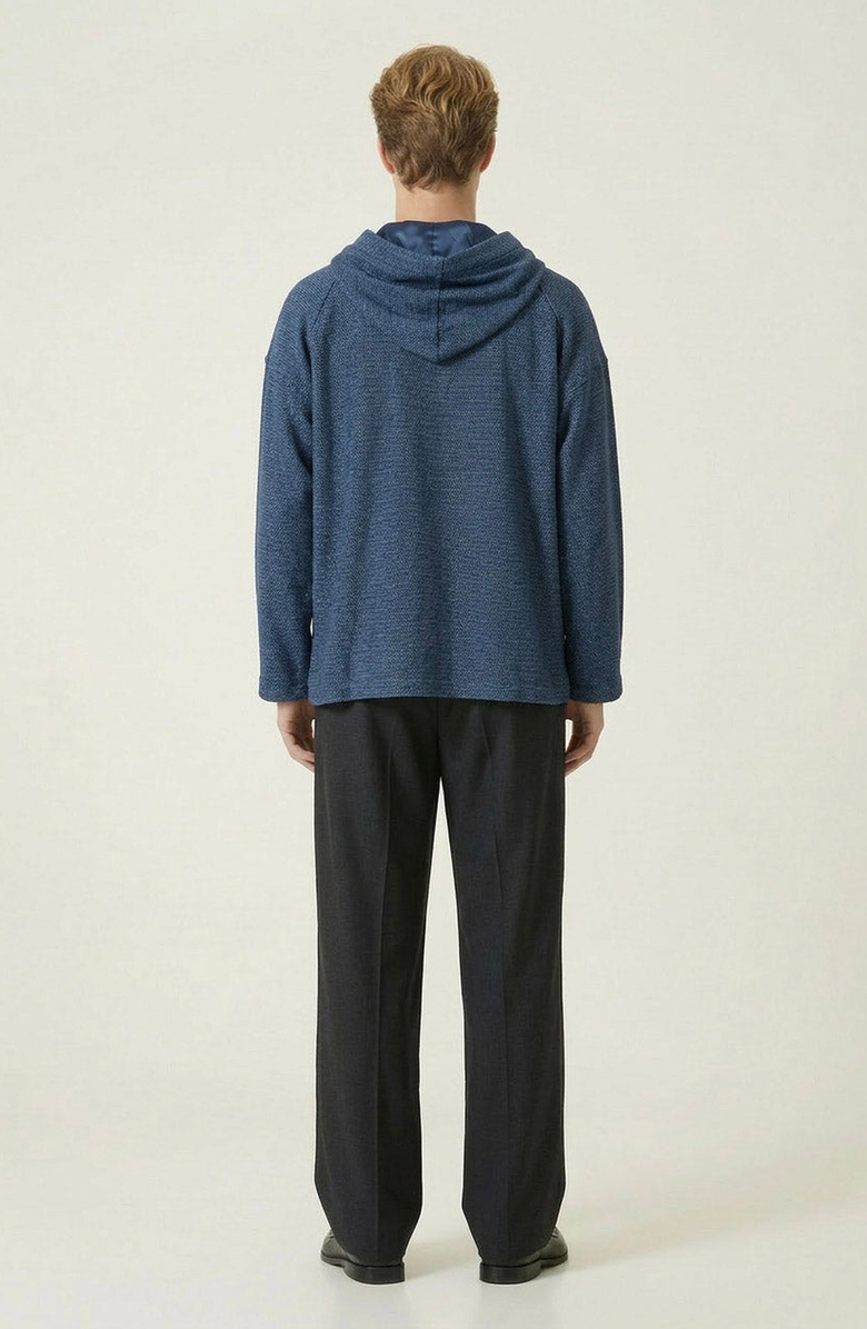 Modenaire Toggle Closure Hooded Jacket, Alternate, color, Indigo