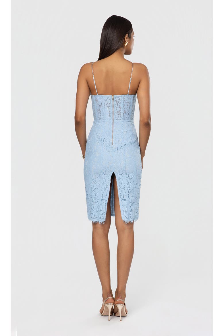 Leonie Lace Bustier Dress, Alternate, color, Dusty Blue