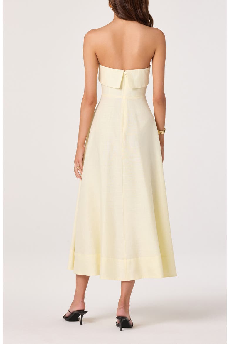 Ximena Placed Floral Strapless Dress, Alternate, color, RED YELLOW FLORAL