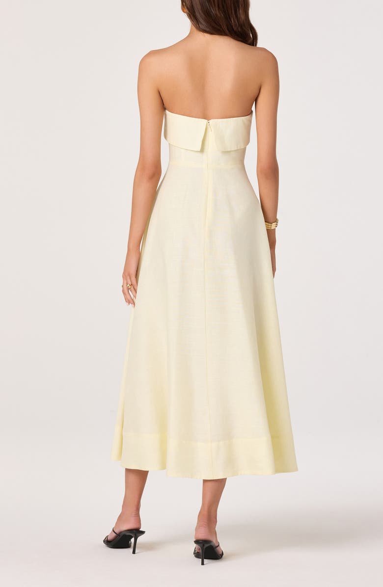 ASTR the Label Ximena Placed Floral Strapless Dress, Alternate, color, Red Yellow Floral