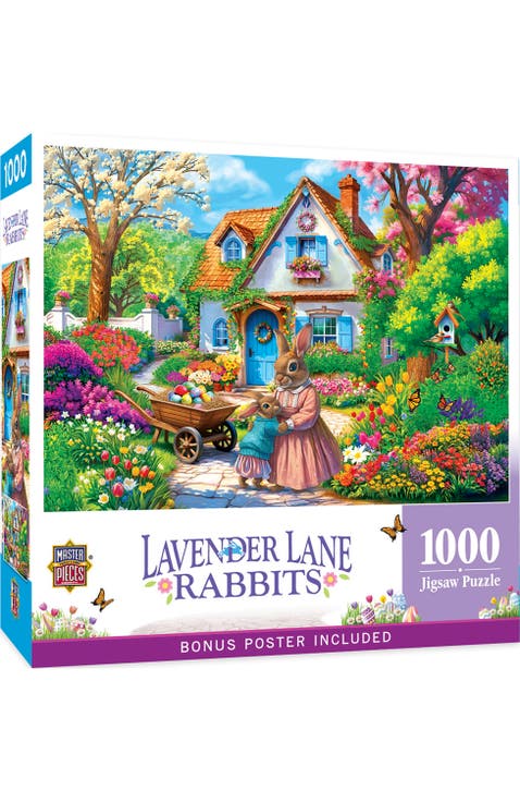 Lavender Lane Rabbits 1000 Piece Puzzle