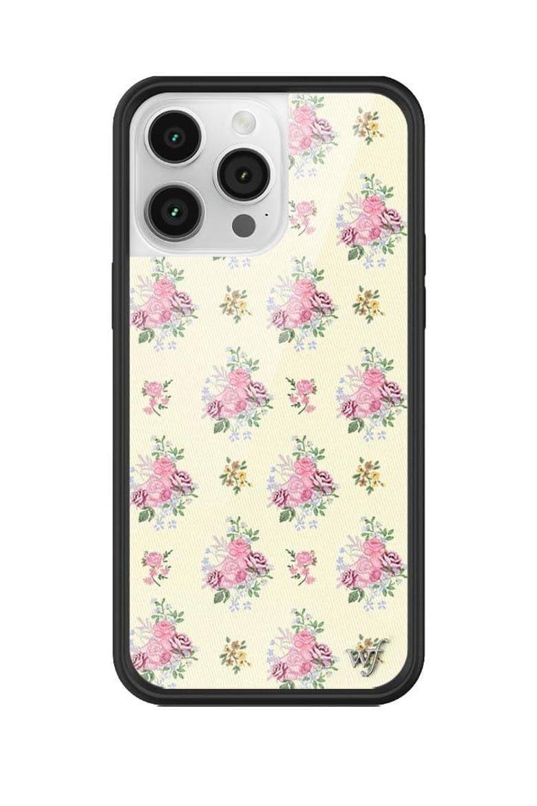 Vintage Floral iPhone Case, Alternate, color, Yellow