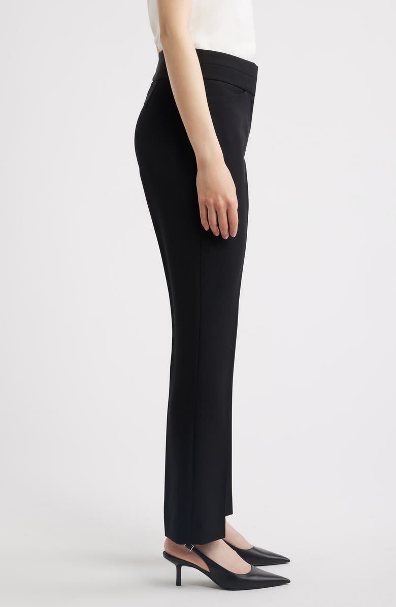 Tahari ASL Bell Bottom Pants, Alternate, color, Black