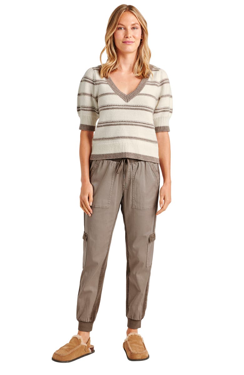 Splendid Hope Sweater, Alternate, color, Tawny Heather Stripe