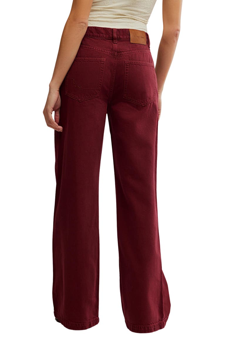 Stride High Waist Wide Leg Jeans, Alternate, color, SYRAH