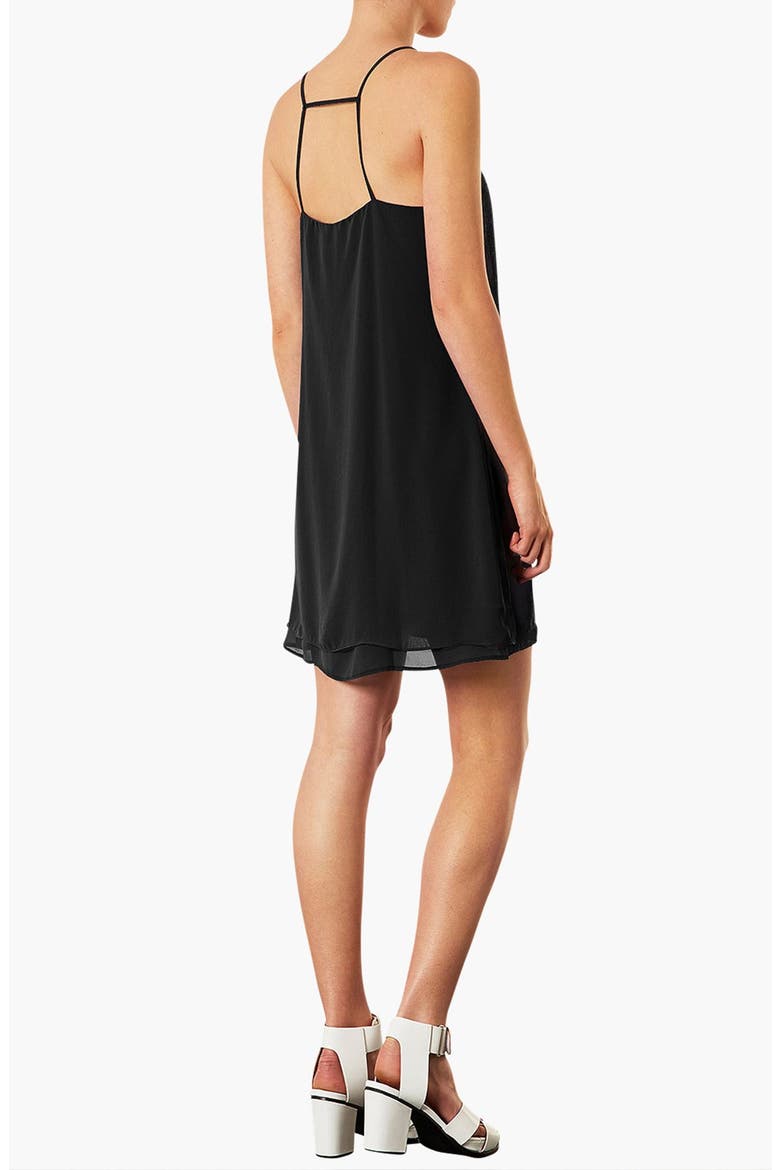 'Pacha' Strappy Slipdress, Alternate, color, BLACK