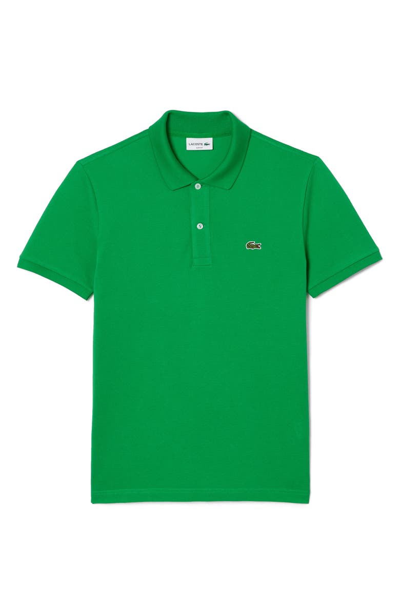 Lacoste Slim Fit Piqué Polo, Main, color, Siw Calathea