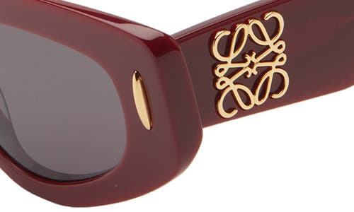 Loewe Anagram 51mm Geometric Sunglasses In Burgundy