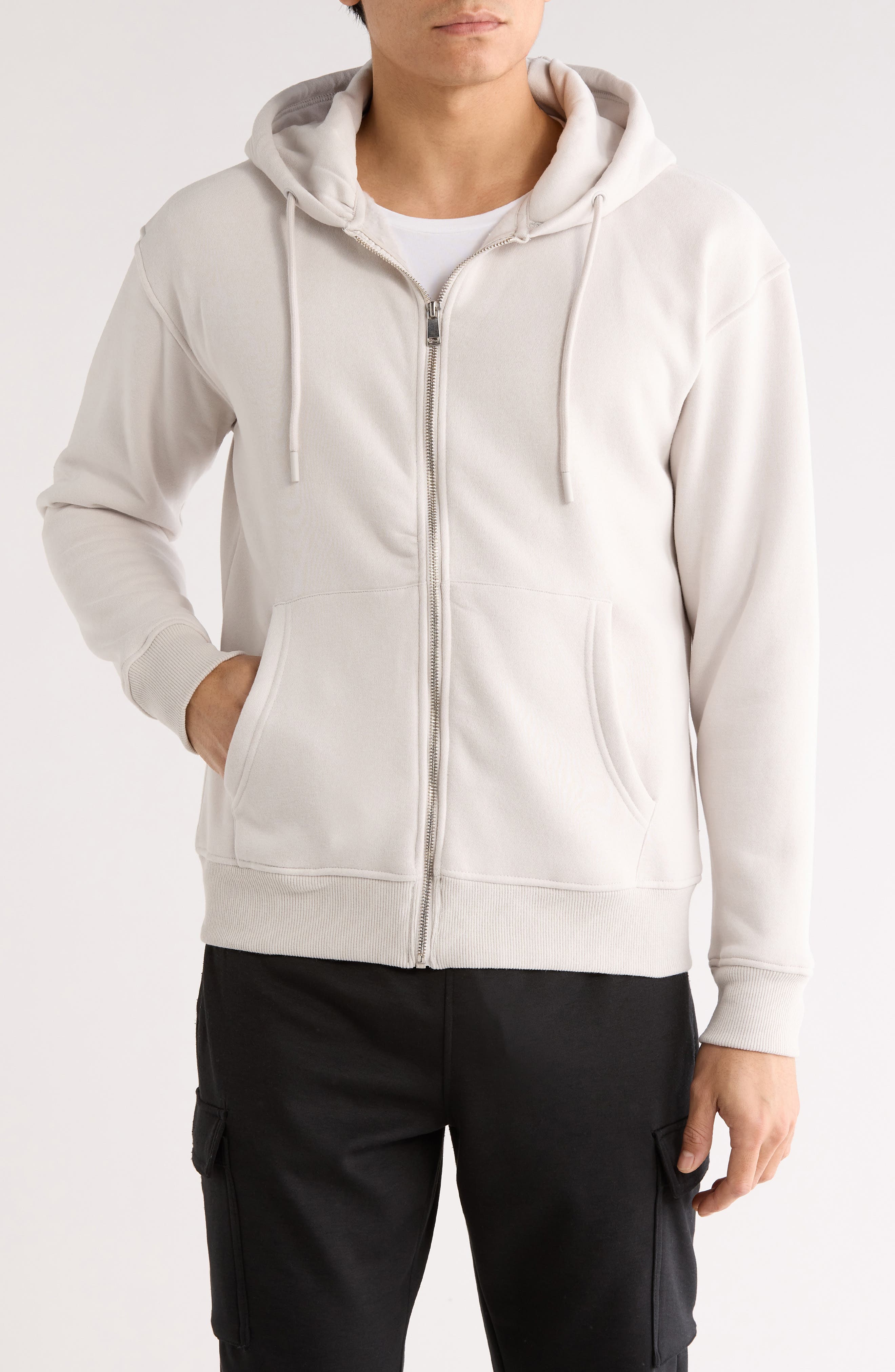 DENIM AND FLOWER Relaxed Fit Full Zip Hoodie