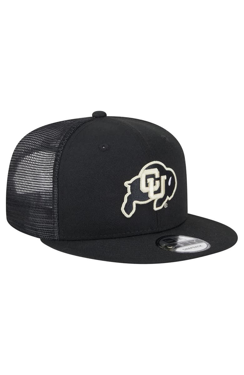 New Era Men's New Era Black Colorado Buffaloes Trucker 9FIFTY Snapback Hat, Alternate, color, 