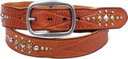 OLD TREND Legend Genuine Leather Bold Studded Statement Belt