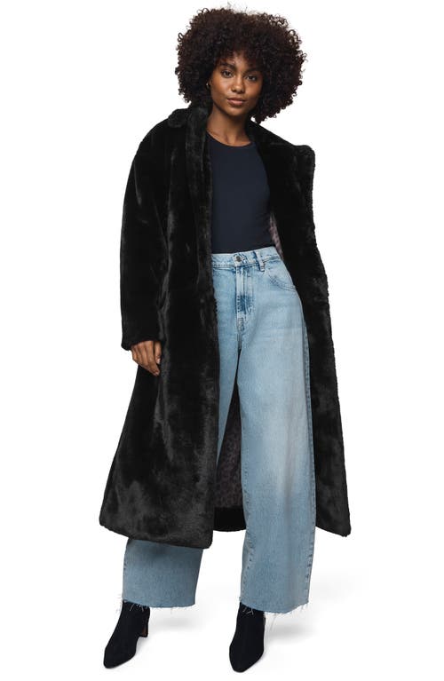 Splendid Lucia Tie Waist Faux Fur Coat In Animal Print