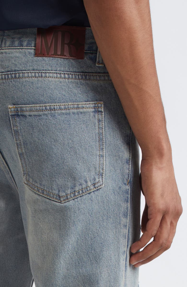 MIDNIGHT RODEO Ripped Release Hem Flare Jeans, Alternate, color, Blue Wash