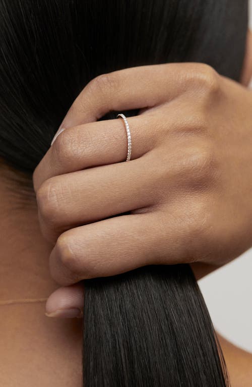 Monica Vinader Gold Vermeil And White Diamond Eternity Ring In Gold