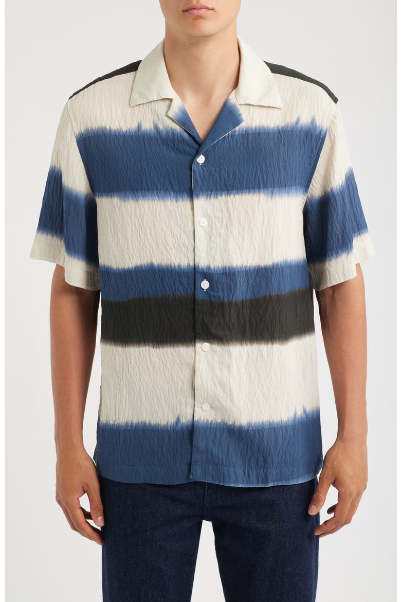 Salem Stripe Camp Shirt, Main, color, BLUE