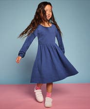 Lands' End Girls Long Sleeve Ribbed Dress
