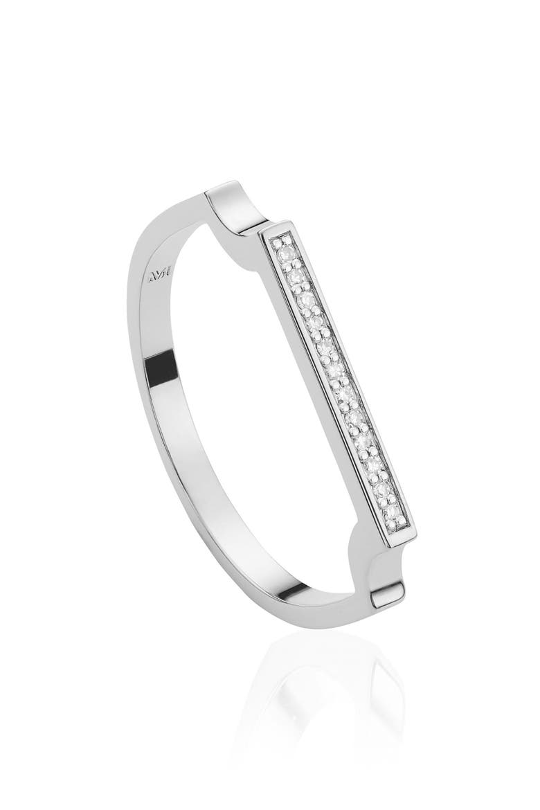 Signature Thin Diamond Ring, Alternate, color, SILVER