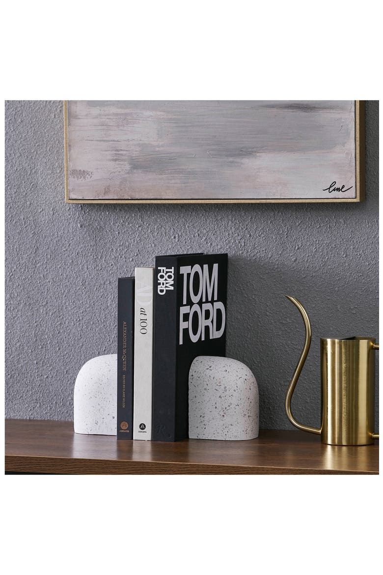 Bruno Set of 2 Bookends, Alternate, color, GREY