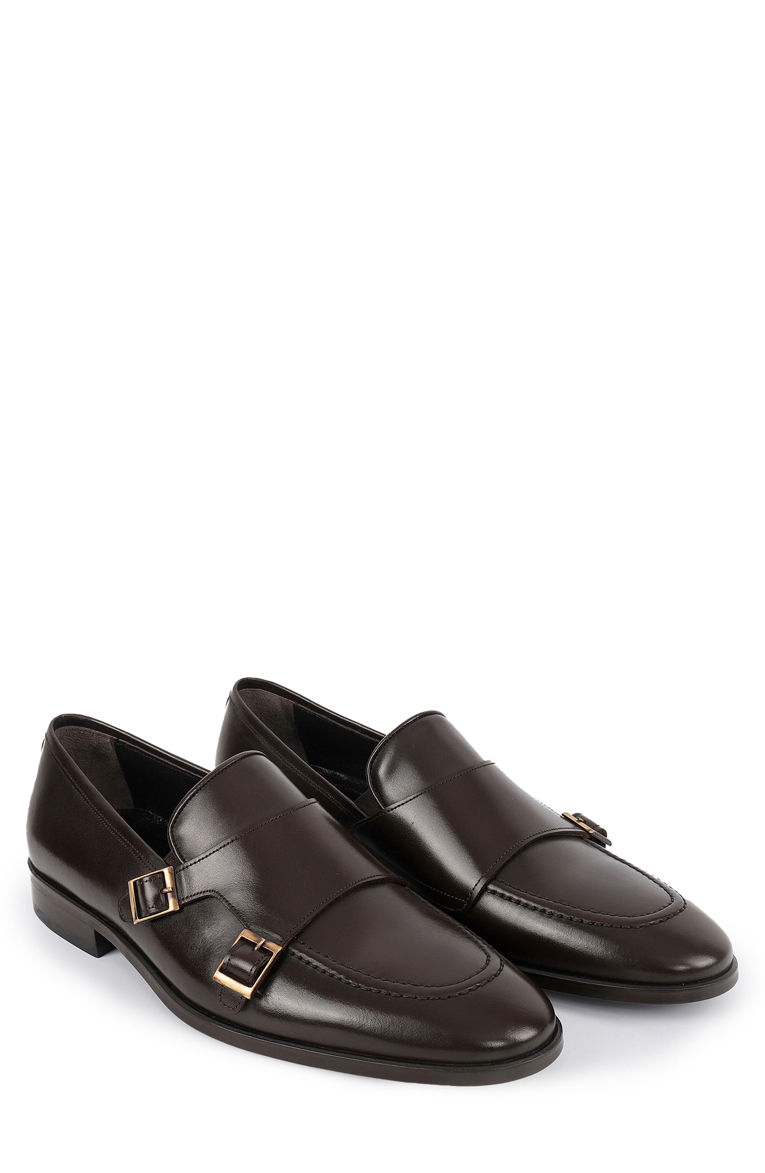 Bovina Buckle Loafer, Alternate, color, DARK BROWN