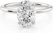DLORIA Elena Oval Moissanite Solitaire Vermeil Ring