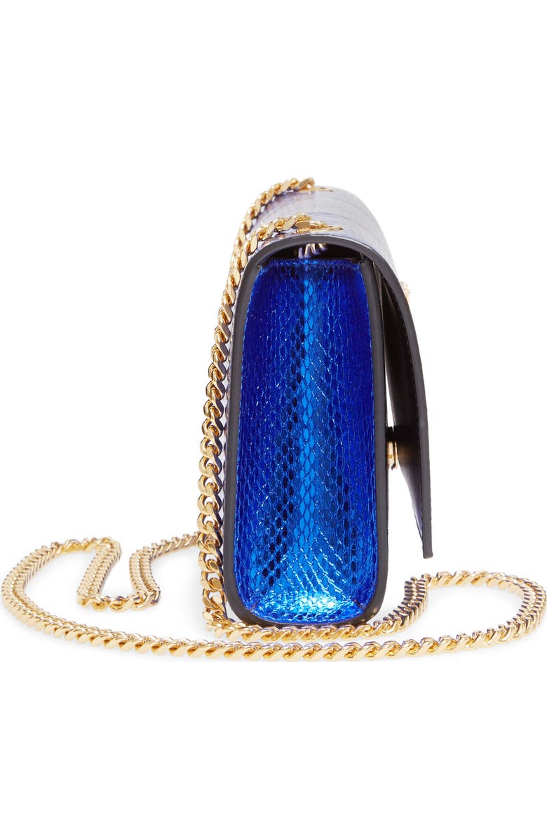 Saint Laurent Small Kate Snakeskin Chain Crossbody Bag, Alternate, color,