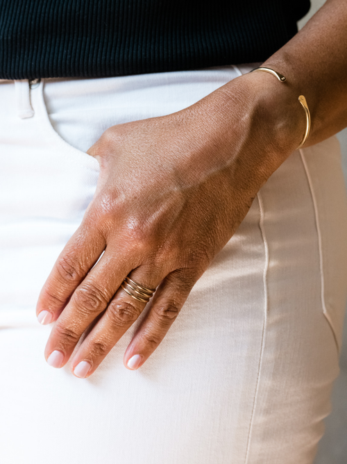 Able Contour Ring In Goldilled