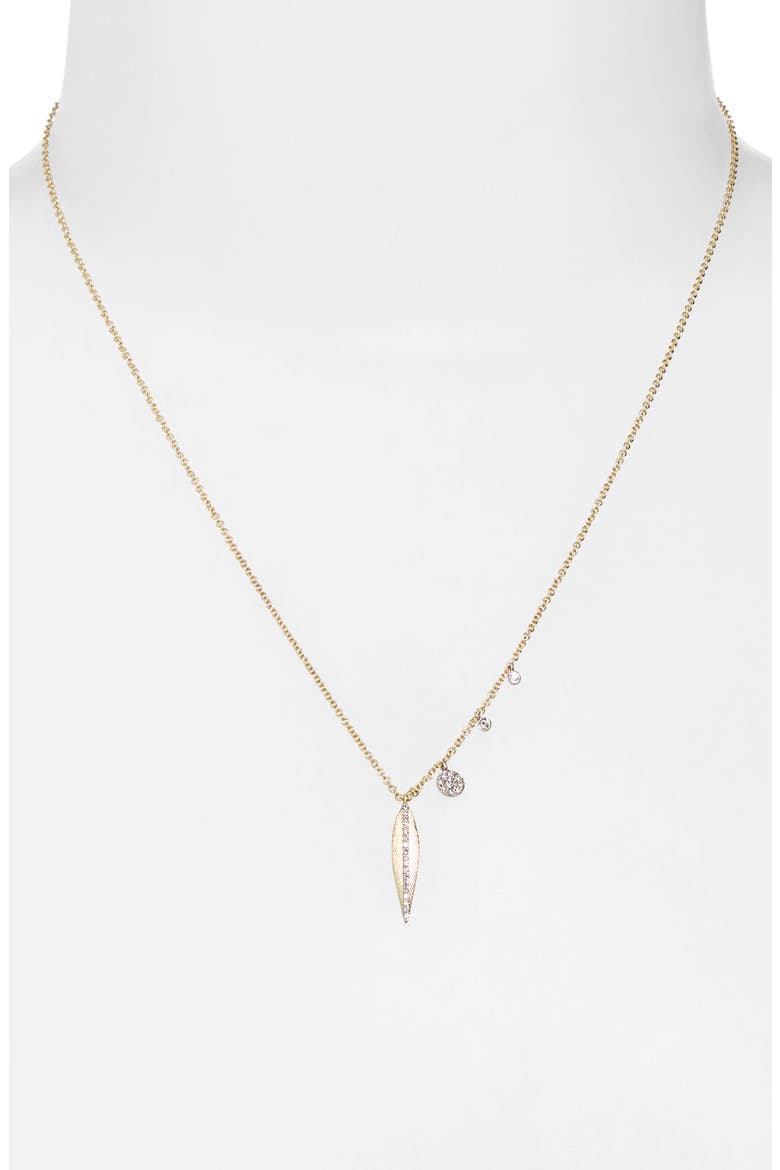 Leaf Pendant Necklace, Alternate, color, YELLOW