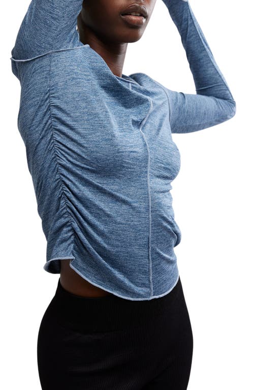 Free People Right On Run Long Sleeve Top In Blue