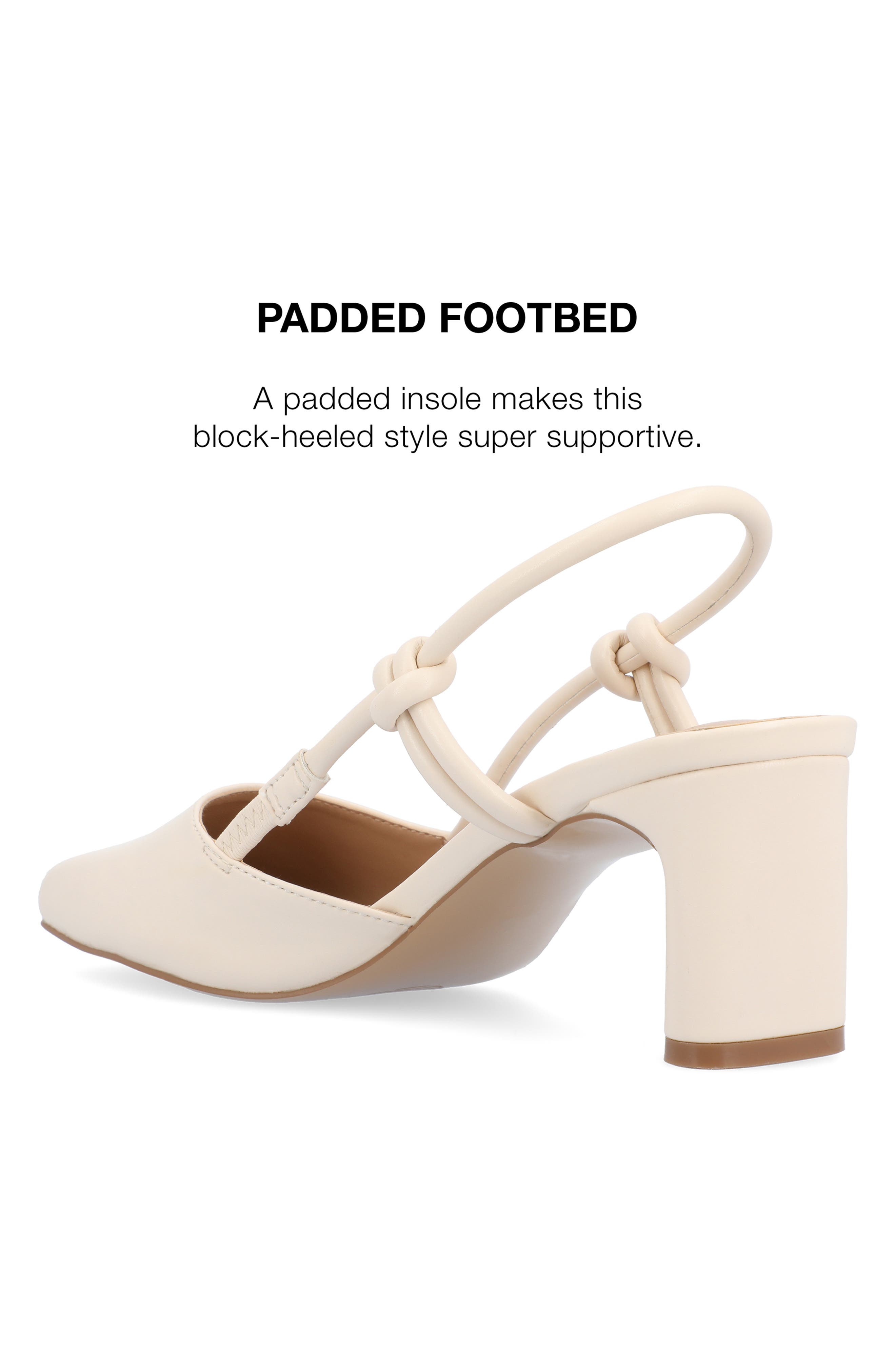 Journee Collection Margeene Slingback Pump, Alternate, color, Off White