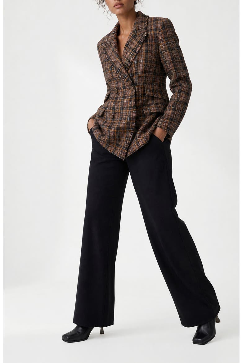 Alba Double Breasted Tweed Blazer, Alternate, color, UNIFORM GREEN