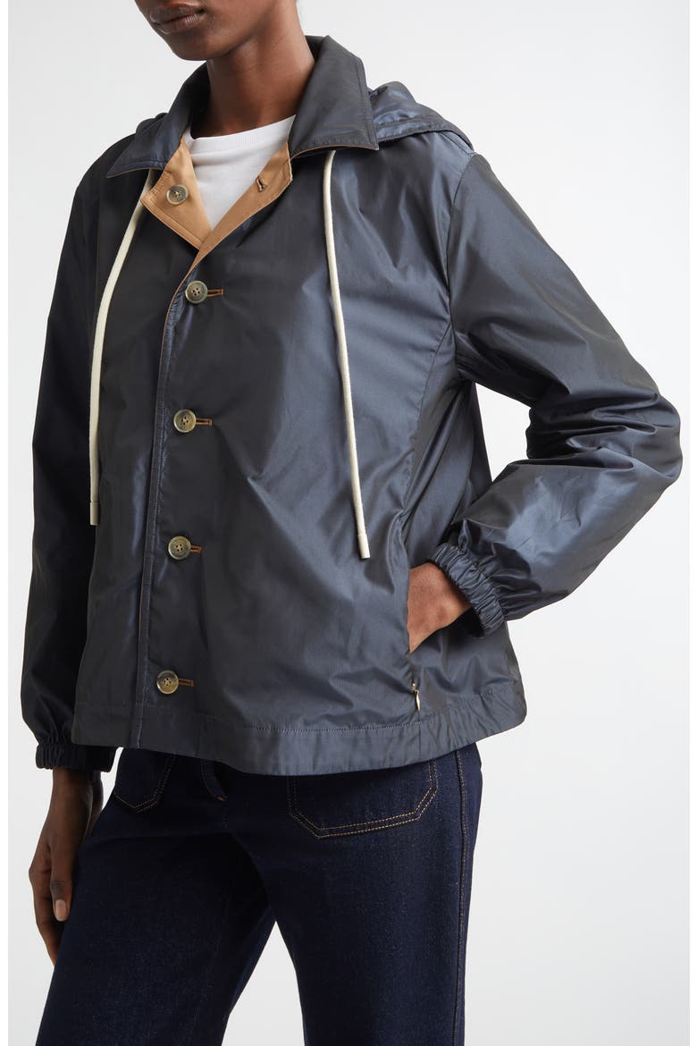 Techno Hooded Reversible Jacket, Alternate, color, 2192 CAMEL TO NAVY