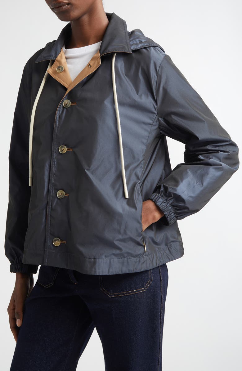 Herno Techno Hooded Reversible Jacket, Alternate, color, 2192 Camel To Navy