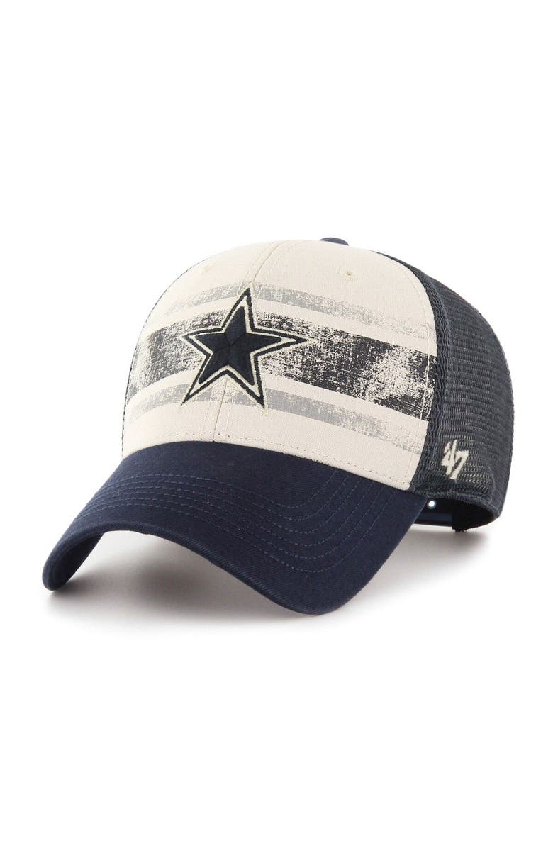 '47 Men's '47 Cream Dallas Cowboys Breakout MVP Trucker Adjustable Hat, Main, color, Cream