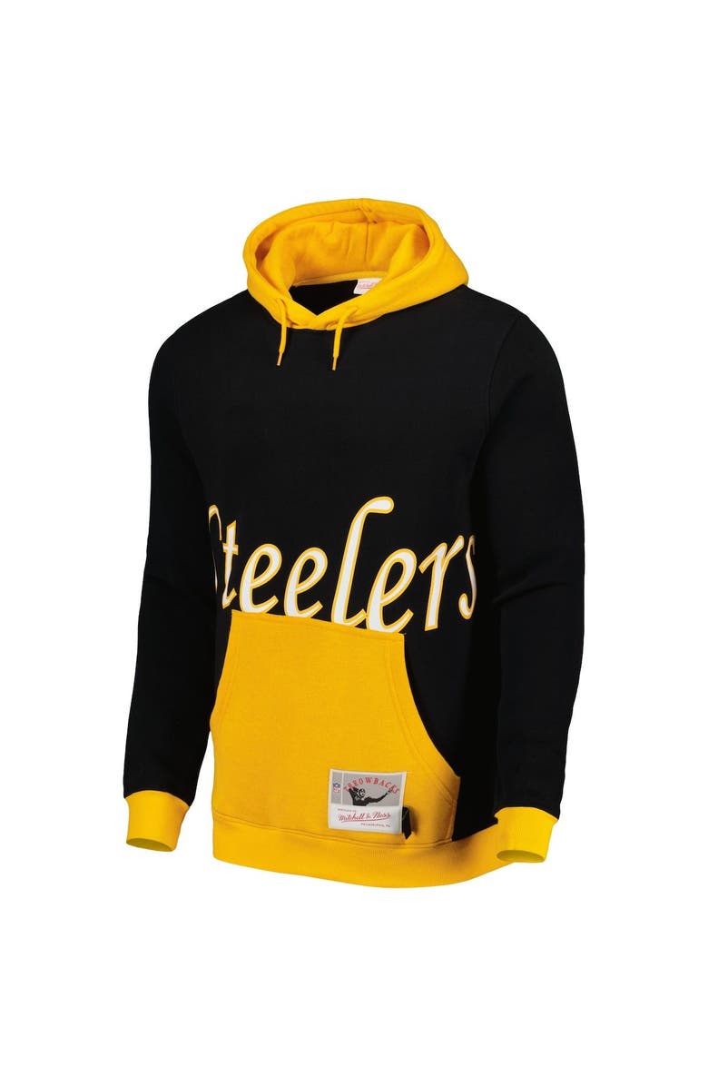 Mitchell & Ness Men's Mitchell & Ness Black Pittsburgh Steelers Big Face 5.0 Pullover Hoodie, Alternate, color, Black