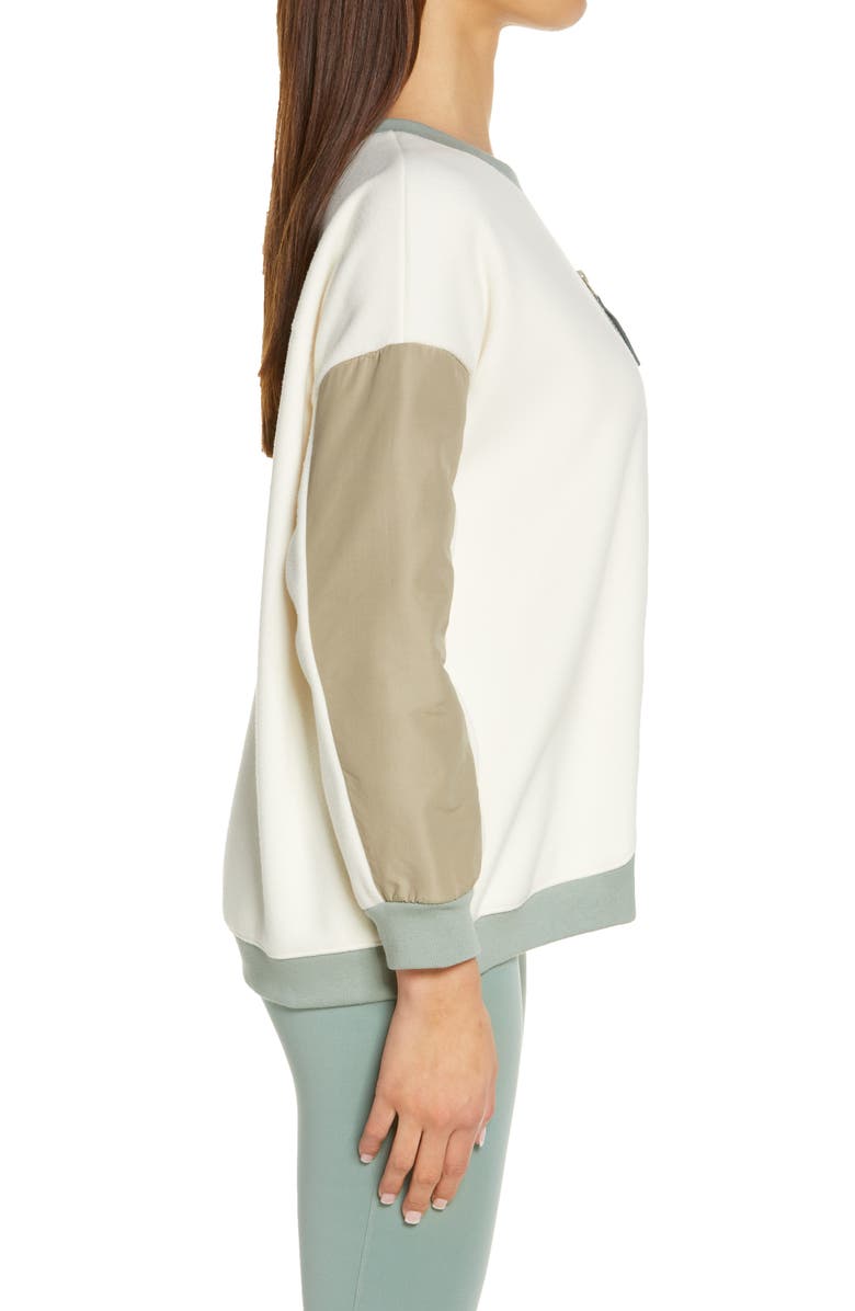 MWL Madewell MWL Betterfleece Colorblock Crewneck Sweatshirt, Alternate, color, 