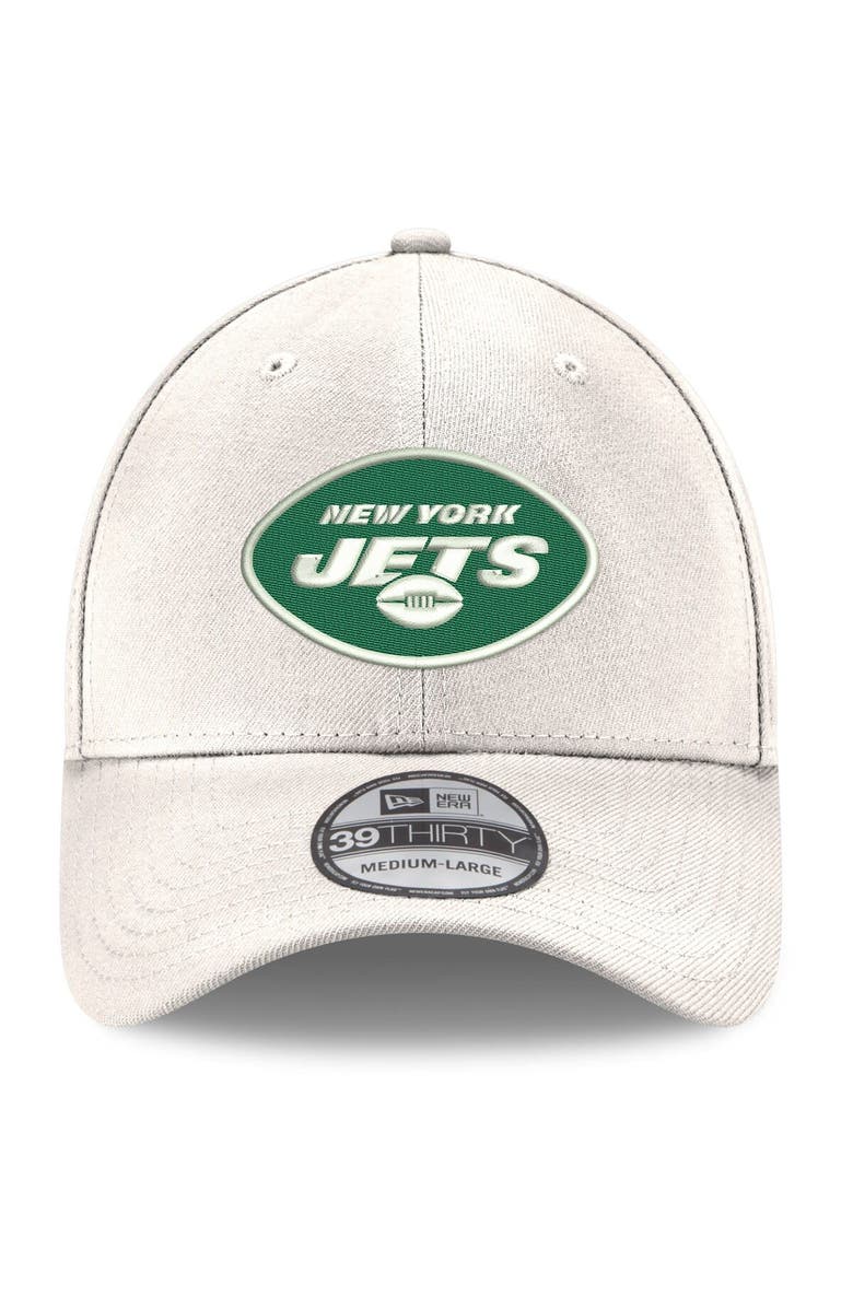 New Era Men's New Era White New York Jets Iced II 39THIRTY Flex Hat, Alternate, color, White
