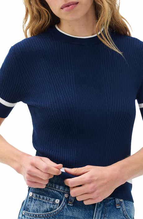 Kassy Rib Short Sleeve Sweater