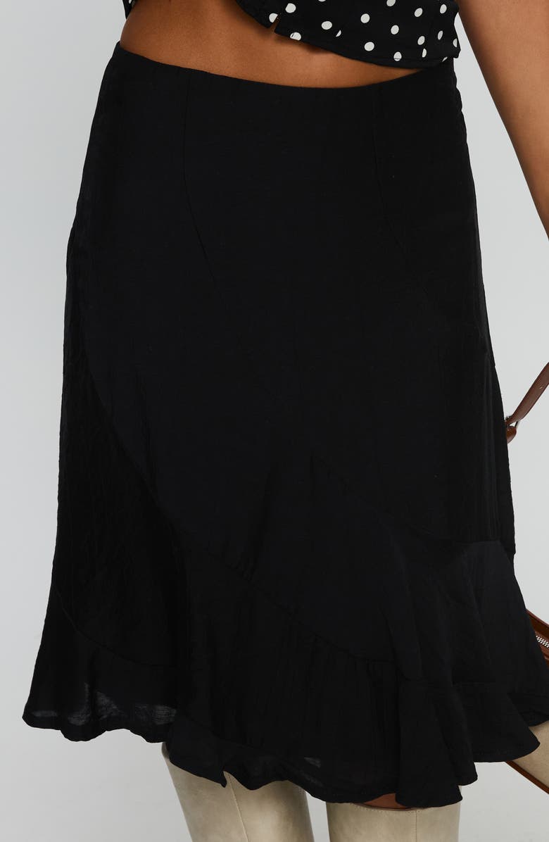 Princess Polly With Kindness Asymmetric Hem Midi Skirt, Alternate, color, 