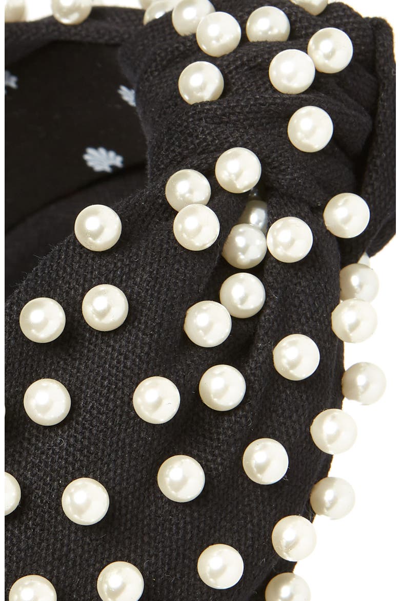 Imitation Pearl Headband, Alternate, color, JET