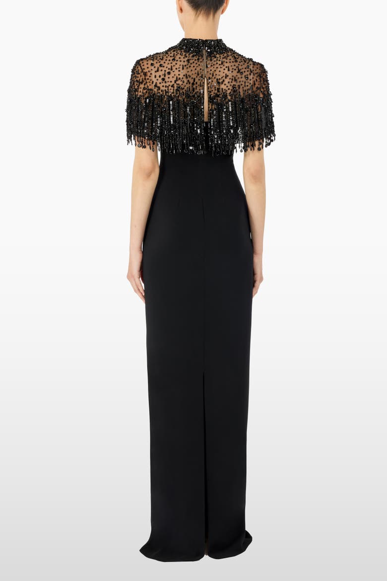 Livia Beaded-Embellishment Maxi Dress, Alternate, color, Liquorice