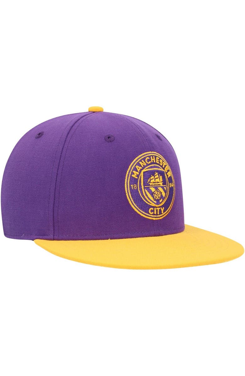 FAN INK Men's Purple/Yellow Manchester City America's Game Fitted Hat, Alternate, color, Purple