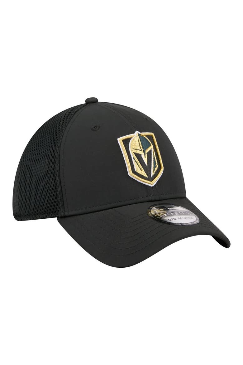 Men's New Era  Black Vegas Golden Knights Logo 39THIRTY Flex Hat, Alternate, color, Black