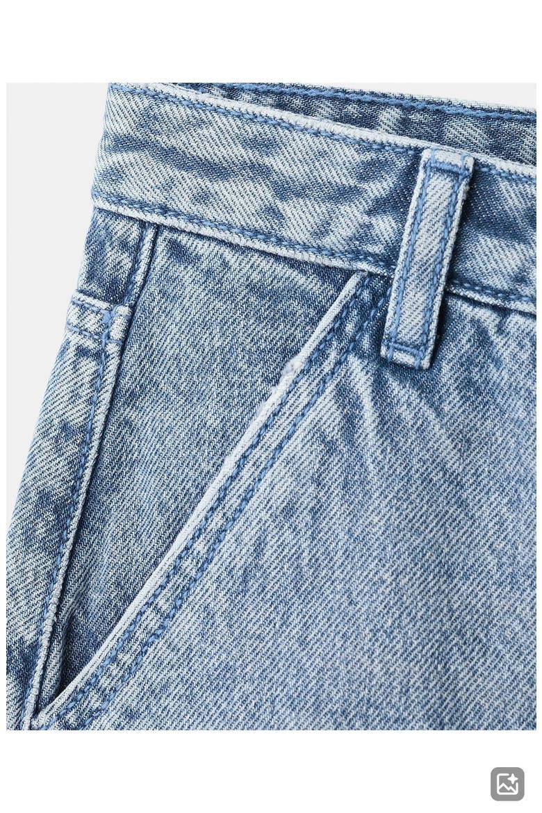 Relaxed Low Rise Denim Shorts, Alternate, color, MEDIUM VINTAGE BLUE
